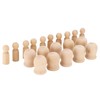 40Pcs Wooden Pegs Natural Unfinished Develop HandsOn Skills Wood Crafts