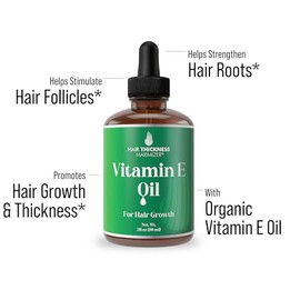 Hair Thickness Maximizer Aceite De Vitamina E Para El Crecimiento Del Cabello - Suero Engrosante, Hidratante, Fortalecedor Para Mujeres, Hombres.