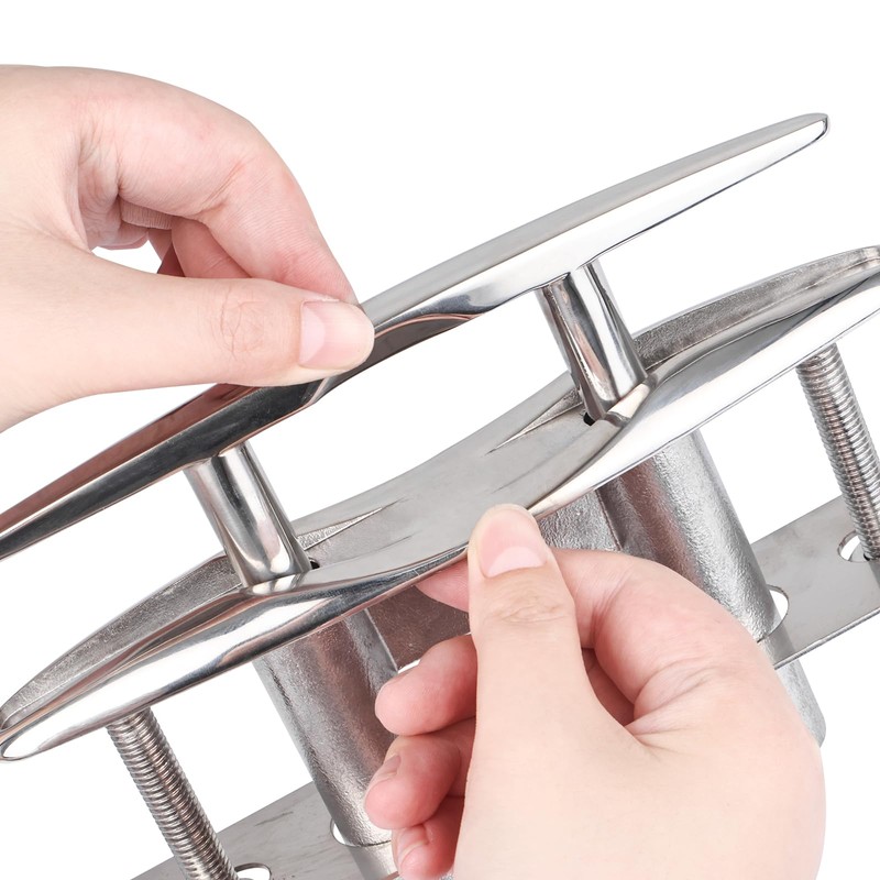 NovelBee 8 Inch Boat Pull Up Flush Mount Cleat,316 Stainless