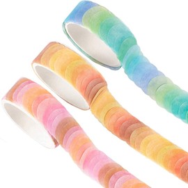 YUBX Fruits Candy 9/16" Dot Washi Tape Set Round Stickers 300 Dots of 3 Rolls for Journal Planner Scrapbooking (Summer Fruit)