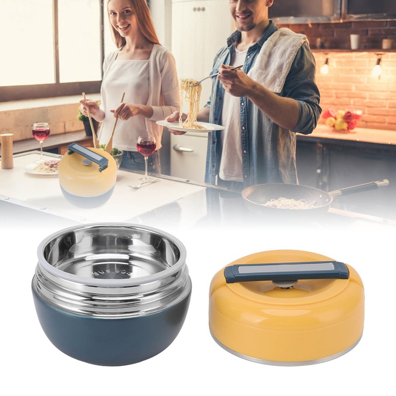 0.8L Stainless Steel Thermal Lunch Box 2 Layer Insulated Lunch