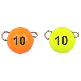 Spro Freestyle Tungsten Bottom Jig Glow Orange/Chartreuse���2�Fishing Jig Heads���LEAD HEAD FOR Jigging & Vertical