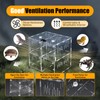 Acrylic Reptile Terrarium, 4 Grids Transparent Reptile Feeding Box with