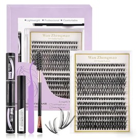 Pestañas Postizas Kit Completo, 280pcs Kit de Postizas Mezcla 30D 40D, Curvatura Tipo D 9-16mm DIY Pestañas, Extensiones de Pestañas Individuales，Incl