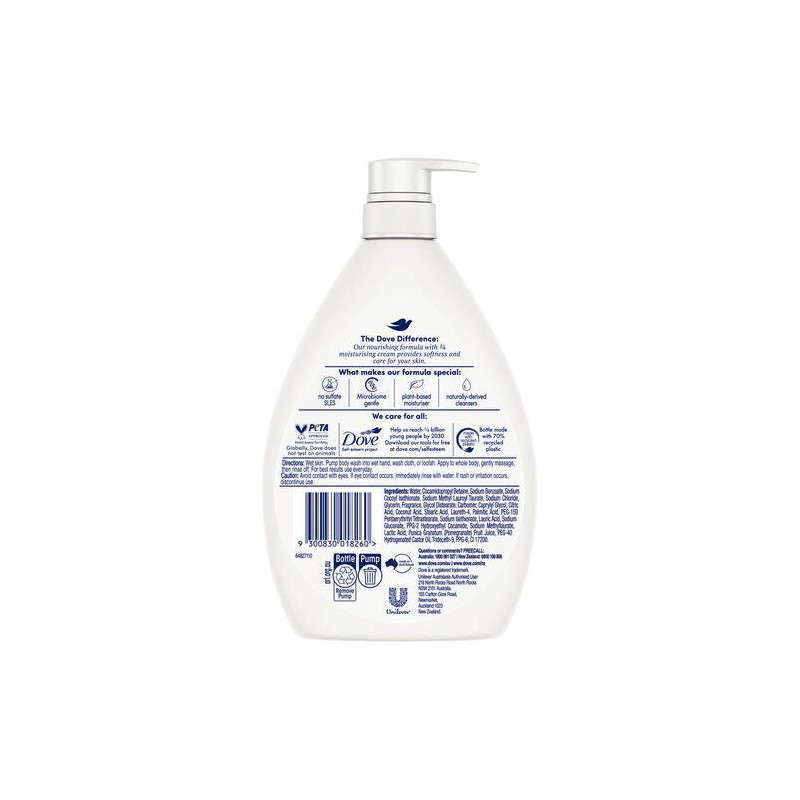 Dove Body Wash Pomegranate And Lemon Verbena 1L