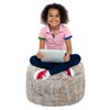 AbunHeri Ottoman Pouf Unstuffed, Round Foot Rest Poof Ottoman(No Filler),