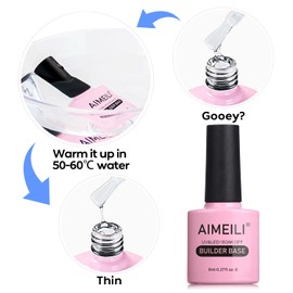 AIMEILI Builder Base 8 in 1, Builder Gel for Gel Nails, Quick Building Nail Gel Base Coat, Nail Strengthener Nail Extension, Nail Repair Gel, 8 ml - 1022