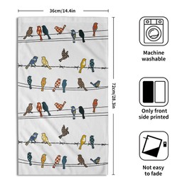 Rowley Birds - Juego de toallas de mano de 2,14 x 28 pulgadas, coloridas, bohemias, lindas, campestre, naturaleza, modernas, ultra suaves, para hotel, gimnasio, hogar, baño, decoración de cocina