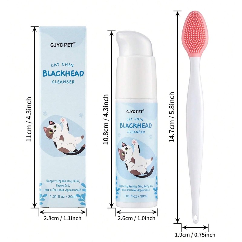 GJYC PET Cat Chin Acne Treatment Set Black Head Cleansing