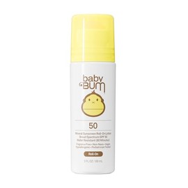 Protector solar roll-on Baby Bum Mineral SPF 50 | Vegano y compatible con la Ley de Arrecifes 104 de Hawaii (sin octinoxato ni oxibenzona) Loción prot