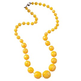 XAM Creative Acrylic Layered Bead Choker Necklace – Mixed-Size Boho Minimalist Jewelry for Daily & Festival Wear yellow