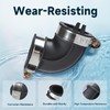 LEYURISE Dishwasher Circulation Pump To Sump Elbow Hose and Clamps
