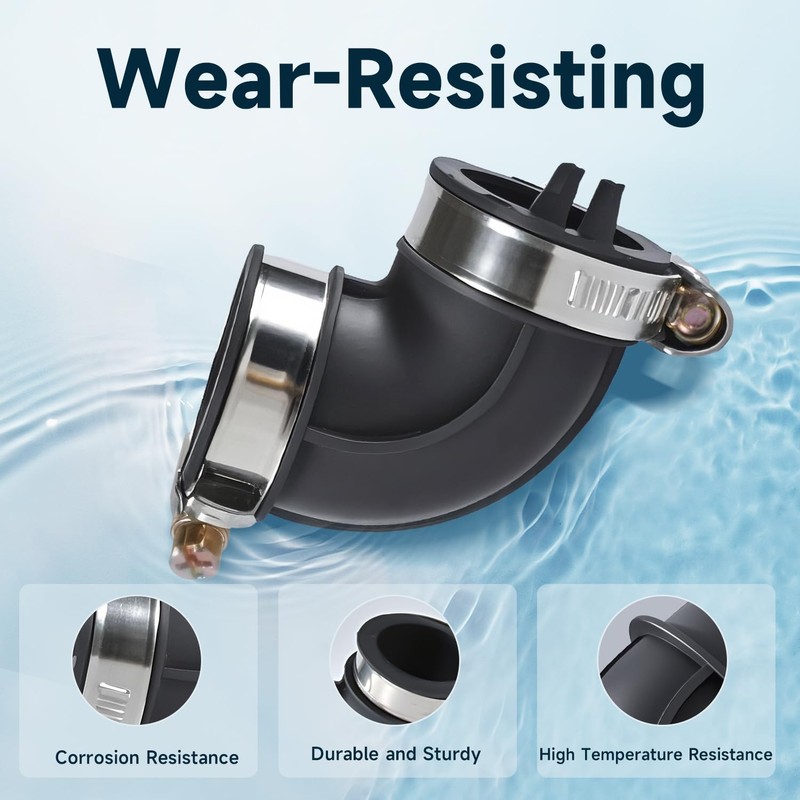 LEYURISE Dishwasher Circulation Pump To Sump Elbow Hose and Clamps