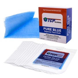 TCP Global Pure Blue Superior Tack Cloth, 12-Pack, Automotive & Woodworking, Dust/Stain/Paint Rags, Tac Cloth for Autobody