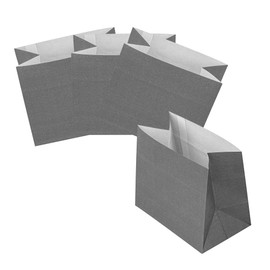 Restaurantware-Bag Tek 4.3 x 2.5 x 3.8 Inch Paper Bags For Snacks, 100 Large Paper Bag For Foods - Disposable, Sustainable, Paper Gray Snack Bags, Microwavable, Freezable
