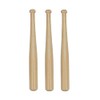 HugeDE 3 Pcs 150mm Mini Baseball Bats Unfinished Small Wooden