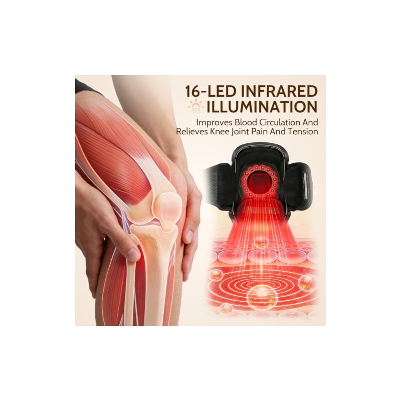 4-in-1 Knee Massager with Heat, Red Light, Vibration & Airbag