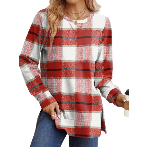 Saloogoe Fall Outfits for Women 2025 Fashion Winter Clothing Crewneck