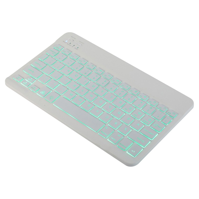 10 inch Wireless BT Keyboard Ultra-thin Rechargeable BT Keyboard Three-system
