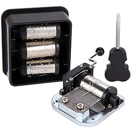 Kit de herramientas mecánicas para construir tu propia caja de música con manivela de Kikkerland, canciones personalizadas, regalos para amantes de la