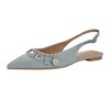 GUESS Women's Daisee Ballet Flat, Light Blue Denim 450, 5