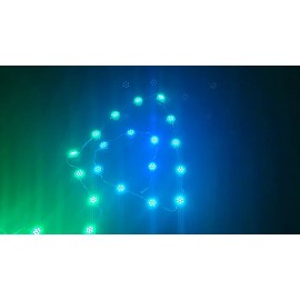 LEDupdates 24v Chase effect Pixel point trim light multi color module 16ft controller