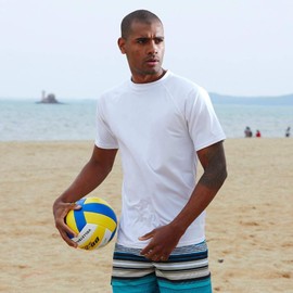 Arcweg Rashguard Men's Short-Sleeved UV Protection T-Shirt Elastic Quick-Drying Sun Shirt UPF 50 Tops Functional Shirt Fitness Shirt Rash Vest for Surfing Running Fishing Hiking M-3XL -