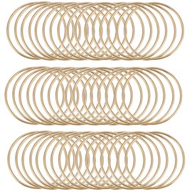 Lazycloud 50 Pack 3 Inch Gold Dream Catcher Metal Rings Hoops Macrame Ring for Dreamcatchers and Crafts
