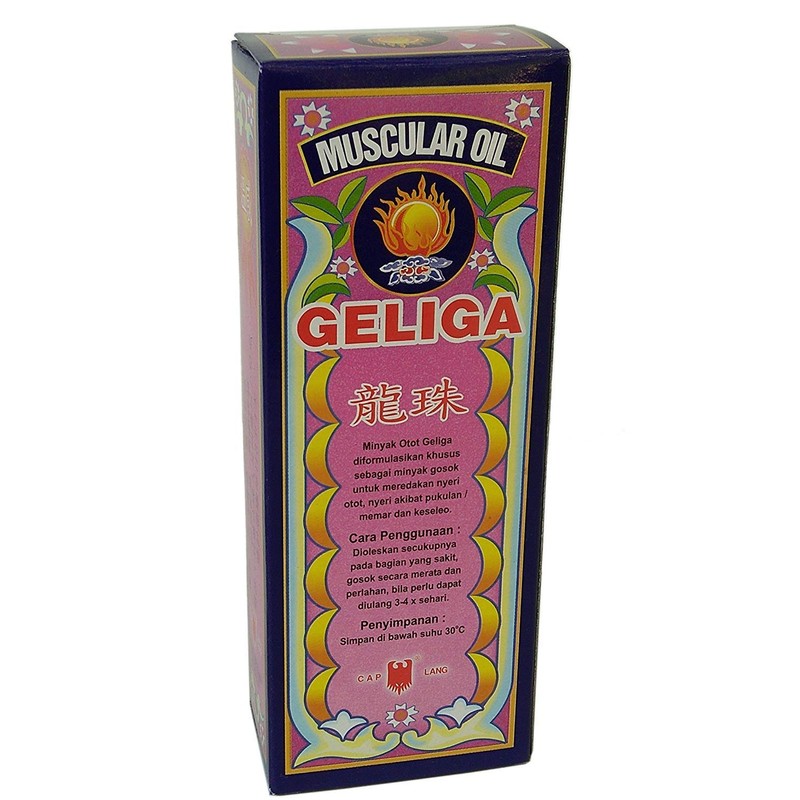 Geliga Muscle Oil, 2 x 60ml (Pack 2), Citrus/Lemon Scent,