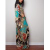 Bsubseach Women's Ethnic Print Kaftan Beach Dress Plus Size Beach