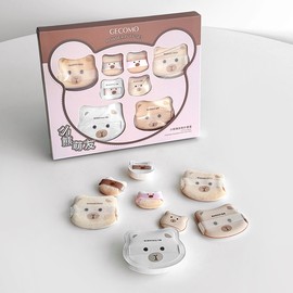 곰돌이 쿠션퍼프 파우더퍼프 7종세트, one, 1세트 Bear Cushion Puff Powder Puff 7-Piece Set, One, 1 Set