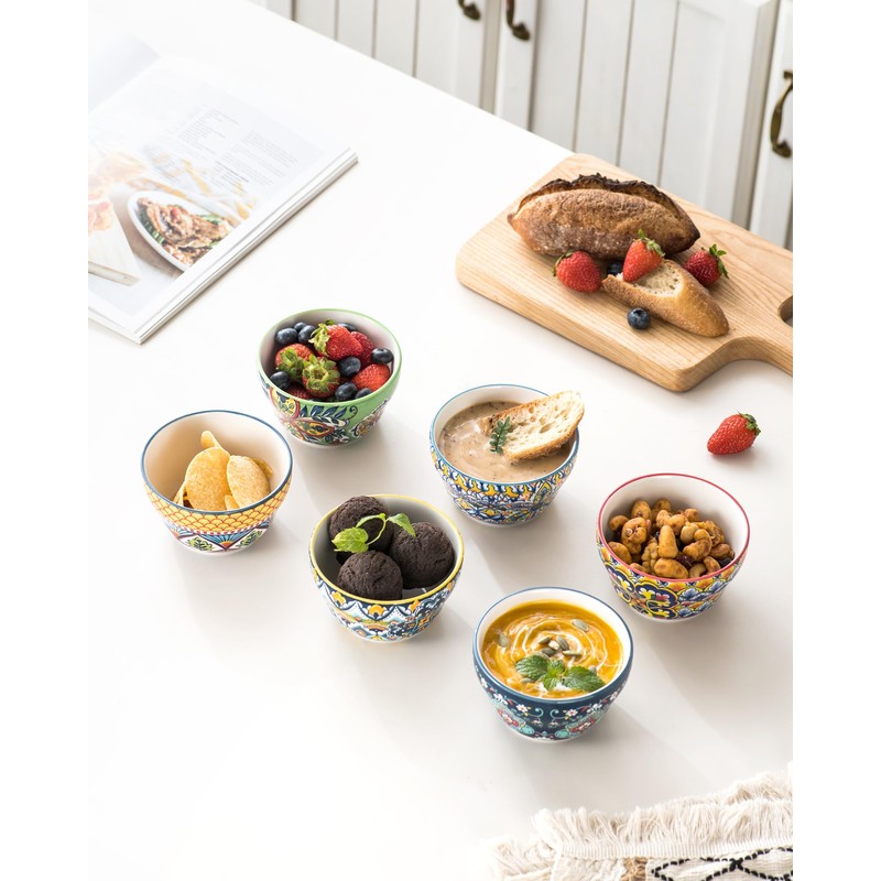 HENXFEN LEAD Bouillon Cups 8 Oz, Cup Soup Bowls, Small