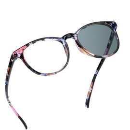 YEIN Blue Light Blocking Glasses, Spring Hinge Photochromic Gray Sunglasses, Anti Eyestrain, Computer Reading Glasses, Gaming Glasses, TV Glasses for Women, Anti Glare