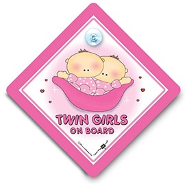 Twins On Board Car Sign, Twins on board, Twin Girls on board, Pink Peapod, Car Sign, Bumper Sticker, Baby on Board, Driving Sign, Automobile Sign, Vehicle Sign, Twins Car Sign, Twins On Board Car Sign, Baby On Board, Baby On Board Sign, Baby Car Sign,
