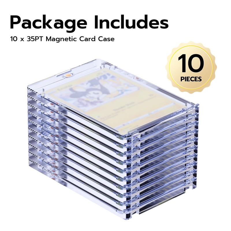 Mcbazel 35PT Magnetic Card Holder,Upgraded Version Game Card Case,10 PCS