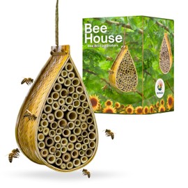 SunVara SunVara Mason Bee House for Pollinator Bees Gardering Gifts Bee Hotel