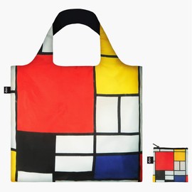 LOQI Mondrian Composition Recyclable Foldable Low Key Eco Bag Stylish