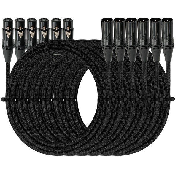 Amavheaf Premium XLR Microphone Cable Noise-Canceling Balanced Wire Connector, 3