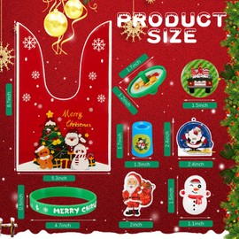 Syhood 218 Pcs Christmas Goodie Bag Stuffers, Christmas Party Favors Assortment Toys Christmas Prizes Bulk for Classroom Gifts for Goodie Bag Filler, Prize Box, Christmas Stocking Stuffers