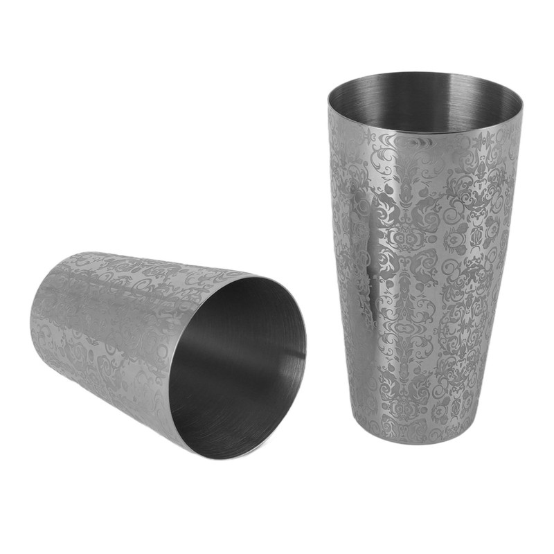 Stainless Steel Cocktail Shaker Engraved Martini Shaker Silver Japanese American