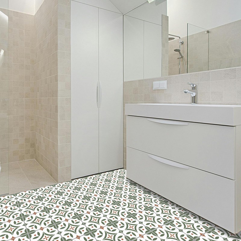 9-Pack Reusable Wall Floor Tile Stencils 8x8 Inches Spanish Stencils