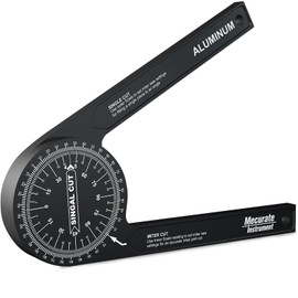 Miter Saw Protractor 7-Inch Aluminum Protractor Angle Finder Featuring Precision Laser-Inside & Outside Miter Angle Finder for Carpenters, Plumbers and All Building Trades