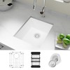 MONSINTA Bar Sink, Bar Sink Undermount, 17" x 19" White