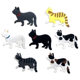 Cat Goods, Cute, Magnetic Hook, Cat Tail, Interior Hook, Easy Magnetic for Entryway or Fridge, Set of 7