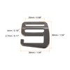 sourcing map 2 x Metal Webbing Strap 0.98 Inches 25