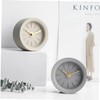 ORFOFE 1pc Industrial Style Mute Clock Light Grey Desktop Clock