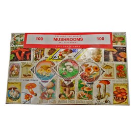 Worldwide Mushroom Fungi 100 Stamp Set - All Different/Collectable Souvenir/Collection