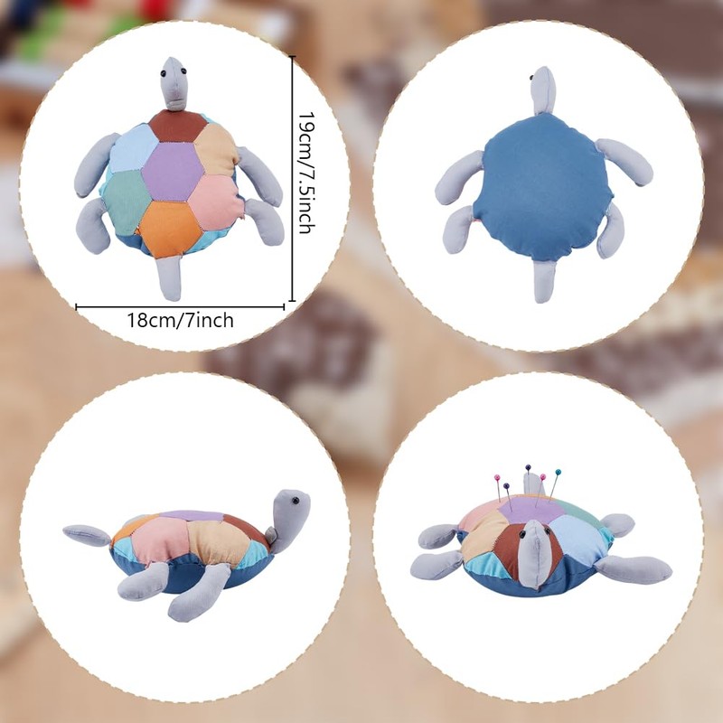 FREEBLOSS Set of 2 Turtles Patchwork Pin Cushion Set DIY