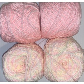 Hilos Mexico Yarn Brisa Colors 03 & 063. Acrylic/Rayon. 450 yards per ball.1 lot of 4.