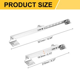 uxcell 1Pcs 13 Inches Window Hinges, Stainless Steel Casement Window Stays, Adjustable Friction Stay Hinges Window Brace with Screw, Silver